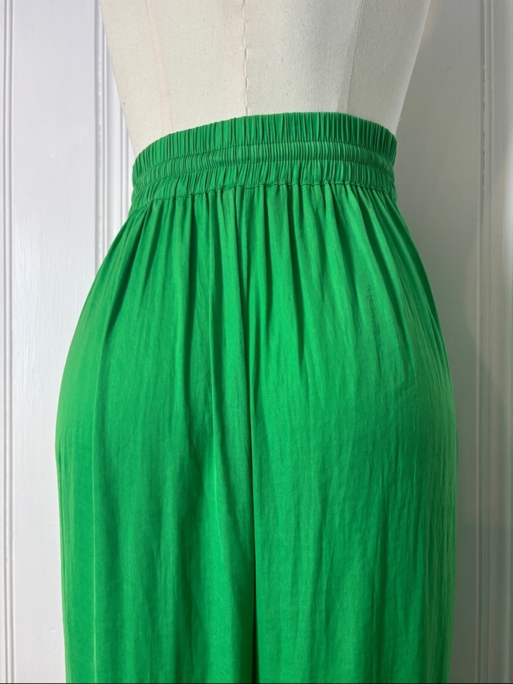 RACHEL Rachel Roy Emerald Green Elastic Waist Wide Leg Pull-On Pants | 1X - Picture 4 of 9